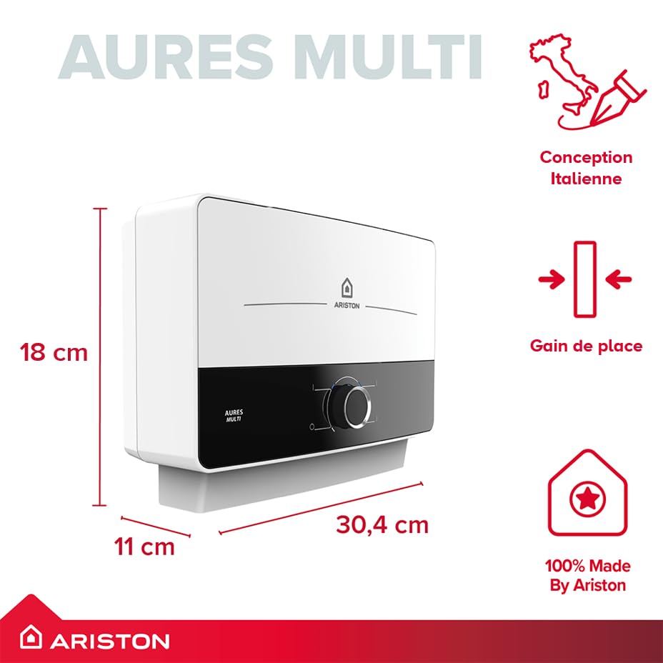 Aures Multi Ariston Aures Multi Chauffe-eau Instantané Électrique sans Réservoir ...